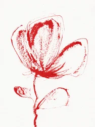 Abstract Red Bloom