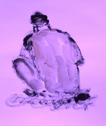 Contemplative Purple Nude