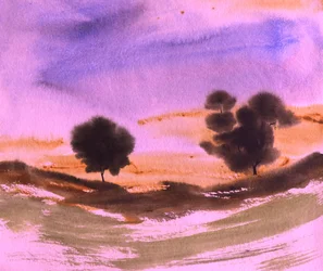 Dreamy Sunset Landscape