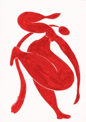 Dynamic Red Figure