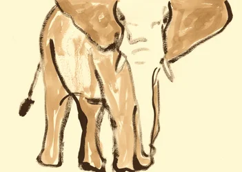 Gentle Elephant Sketch