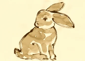 Gentle Sepia Rabbit