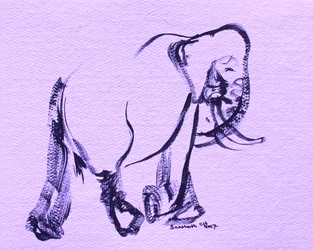 Graceful Purple Elephant
