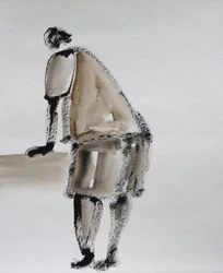 Minimalist Leaning Figure
