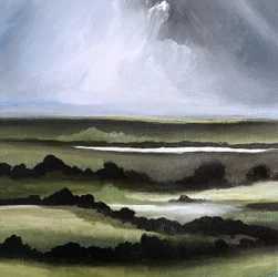 Misty Purple Landscape