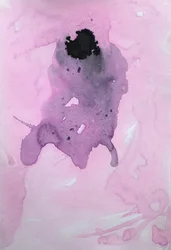 Pink Ink Abstract Flow