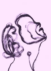 Purple Floral Lines