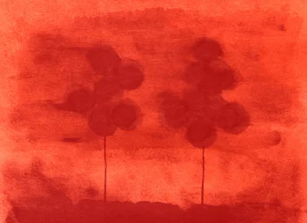 Warm Red Silhouettes