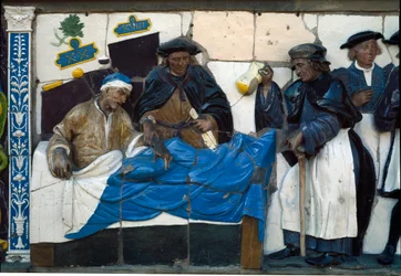 The Seven Works of Mercy, assistance to the sick and infirm