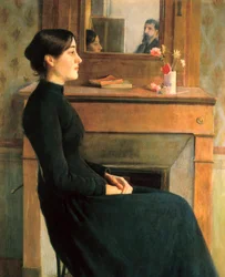 Portrait of a Woman, Painting by Santiago Rusiñol y Prats