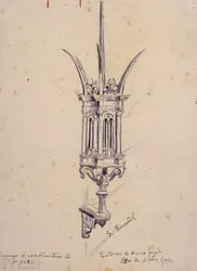 Copy of a Wrought Iron Lamp by Nicolas Grosso