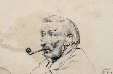 Head of a Man Smoking a Pipe