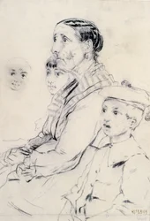Study of a Woman and Children