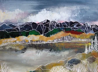 Abstract Mountain Serenity