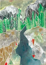 Geometric Mountain River