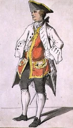 A Gentleman in a Tricorn Hat, from an Album of Figure Studies, Mid 18th Century