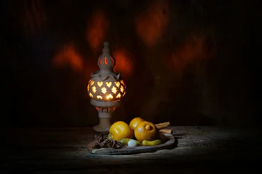 Glowing Lantern Still Life