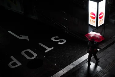 Red Umbrella Night Walk
