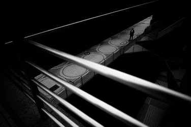 Solitary Man Urban Walkway