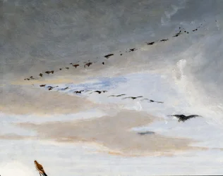 Birds in V formation (detail)