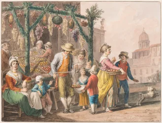 A Fruit Stall in Naples at Christmas