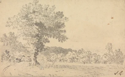 Landscape with Deer