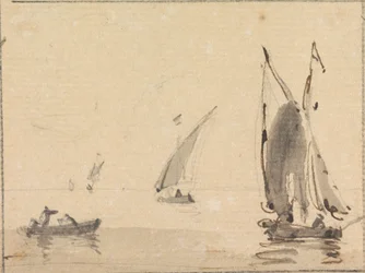 Sailboats on Calm Sea