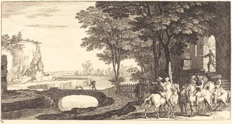 Landscape with Horsemen and Bridge
