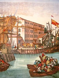 View of New York Harbour in the Mid-18th Century