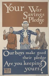 Your War Savings Pledge. Our Boys make good their pledge. Are you keeping yours?