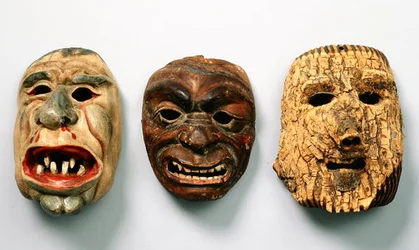 Three Austrian Christmas masks