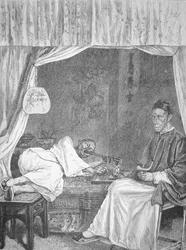 Chinese opium smokers, engraving from 1875