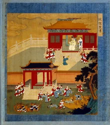 Huang Ti (Huang-Ti di also Qin Shi Huangdi), founder of the Qin dynasty (-260 to -210) burned all Chinese books (autodafe) and precipitate literate people in a pit. Chi-Hoang is the builder of the great wall separating China from Tartaria. Miniature