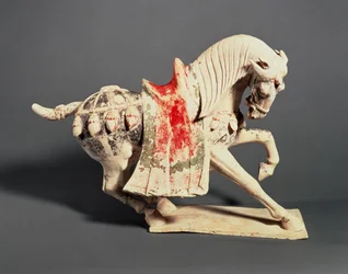 Prancing Horse, tomb figurine, 7th-early 8th century, T