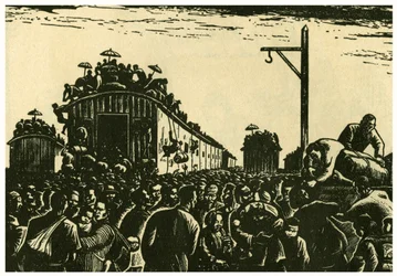 Refugees arriving at Kweilin Station, Ts