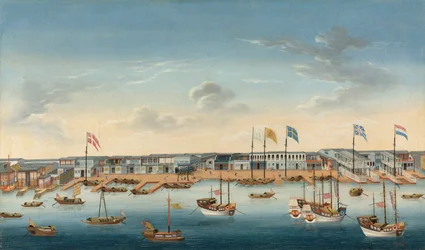 The Hongs at Canton, c.1780