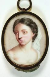 A Lady in a Decollete White Dress