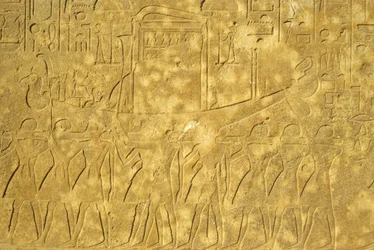 Ancient Egypt, Sacred Barque of Amon Being Carried from the Temple, Karnak Temple, Luxor