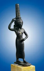 Egyptian Antiquity: Statuette of the Warrior God Onouris (or Chou), Louvre Museum