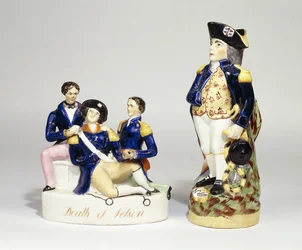 A Staffordshire Portrait Group of the Death of Nelson