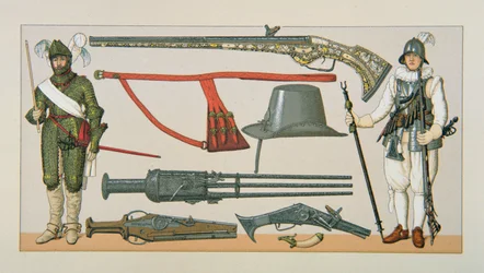 French soldiers and firearms of the 17th century