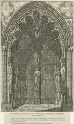 Lichfield Cathedral - West Doorway: etching