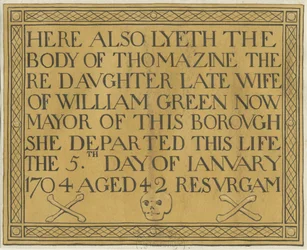Brass Tombstone in St. Mary