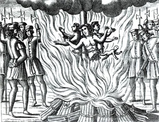 The account of the three Guernsey martyrs burned at the stake, from 