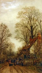 Woman and Children at a Cottage Gate