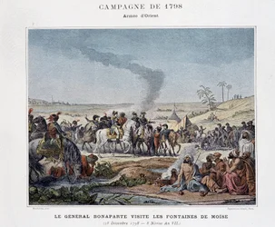 General Bonaparte visits the fountains of Moses - in “Victoires et Conquêtes des Armees Francaises”, Paris, n.d.