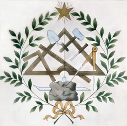 Representation of the various masonic emblems