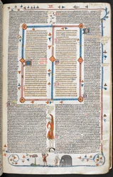 A Bas-de-Page Scene of a Man Visiting a Baker, from the 