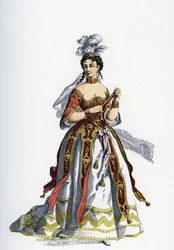 The Princess of Elide - Illustration for Completed Artworks by Moliere