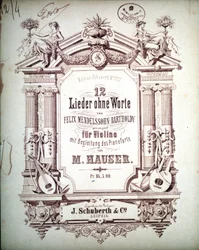 12 Songs Without Words Accompanied on Piano, by Felix Mendelssohn